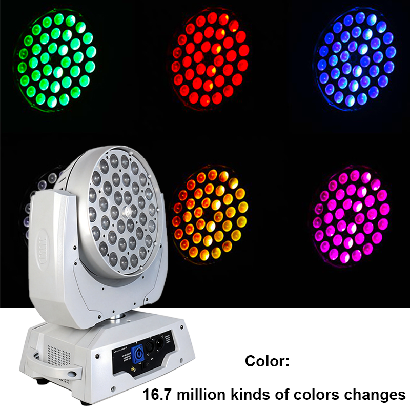 36x10w rgbw 4in1 Led moving head  wash zoom light