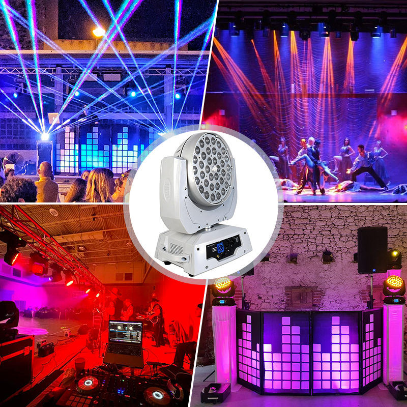 36x10w rgbw 4in1 Led moving head  wash zoom light