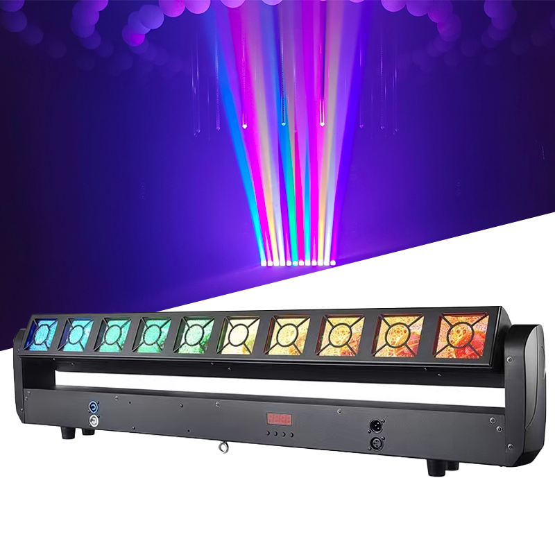 Igracelite 350W 2-in-1 LED Stage Light with 10x25W RGBW Beam & 160x0.3W RGBYA Wash, DMX512 Sound-Active Auto Control for DJ Disco Party Lighting