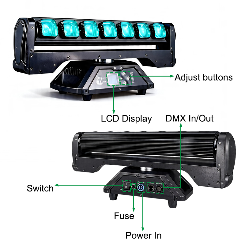 Igracelite 7x25W led bar beam moving head light rgbw