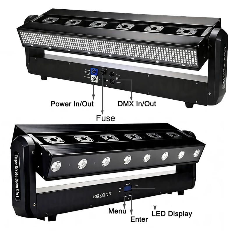 3W laser strobe beam 3in1 led moving head  laser light bar