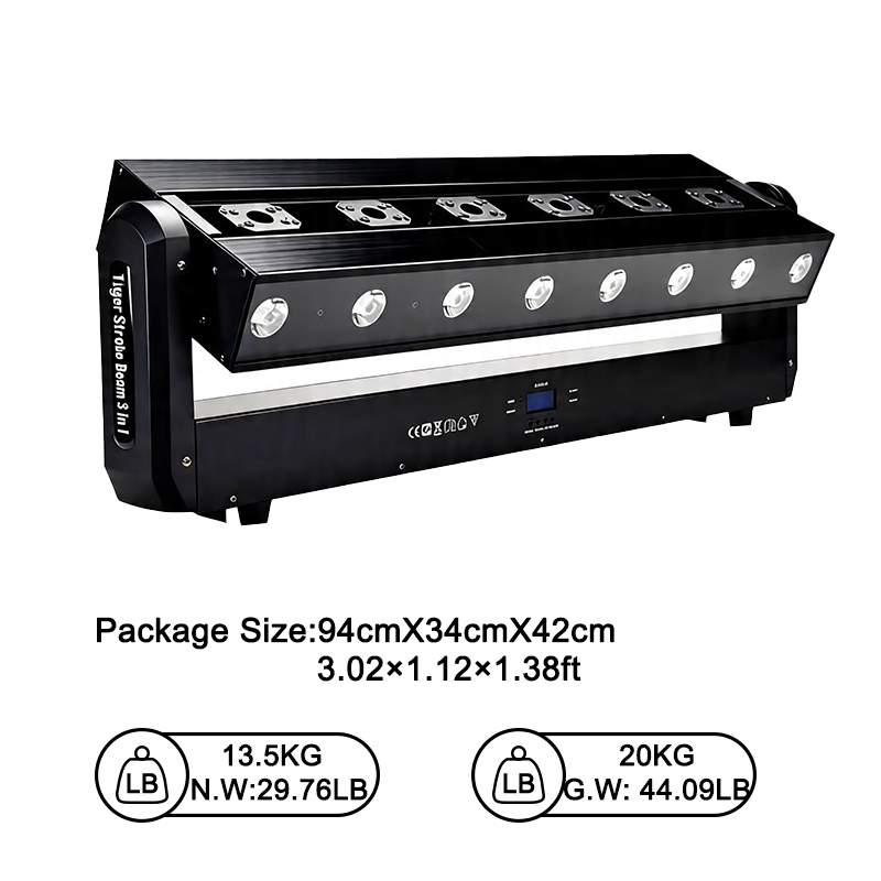 3W red laser strobe beam 3in1 led moving head light bar