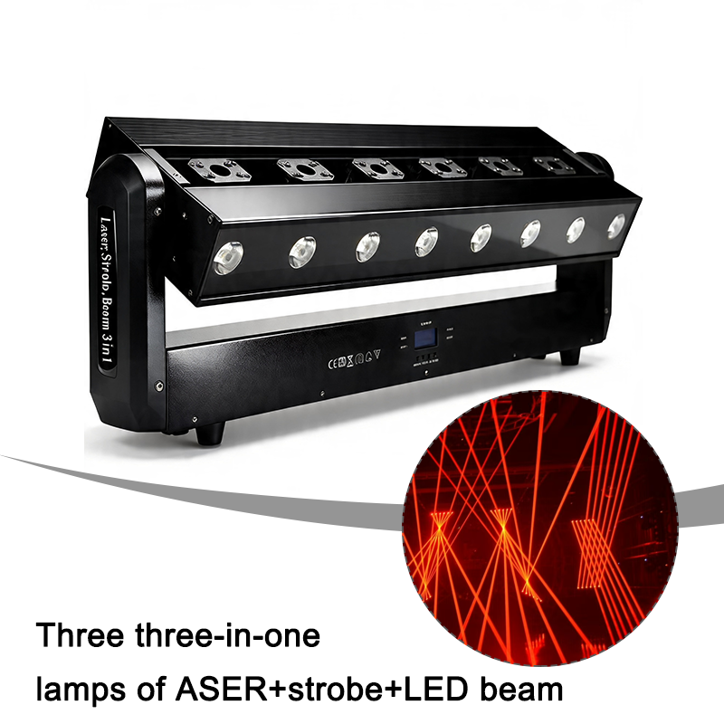 3W laser strobe beam 3in1 led moving head  laser light bar