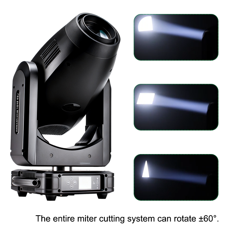 Igracelite 900W LED Moving Head Profile, CMY CTO Mixing, Framing System, 5-50° Zoom