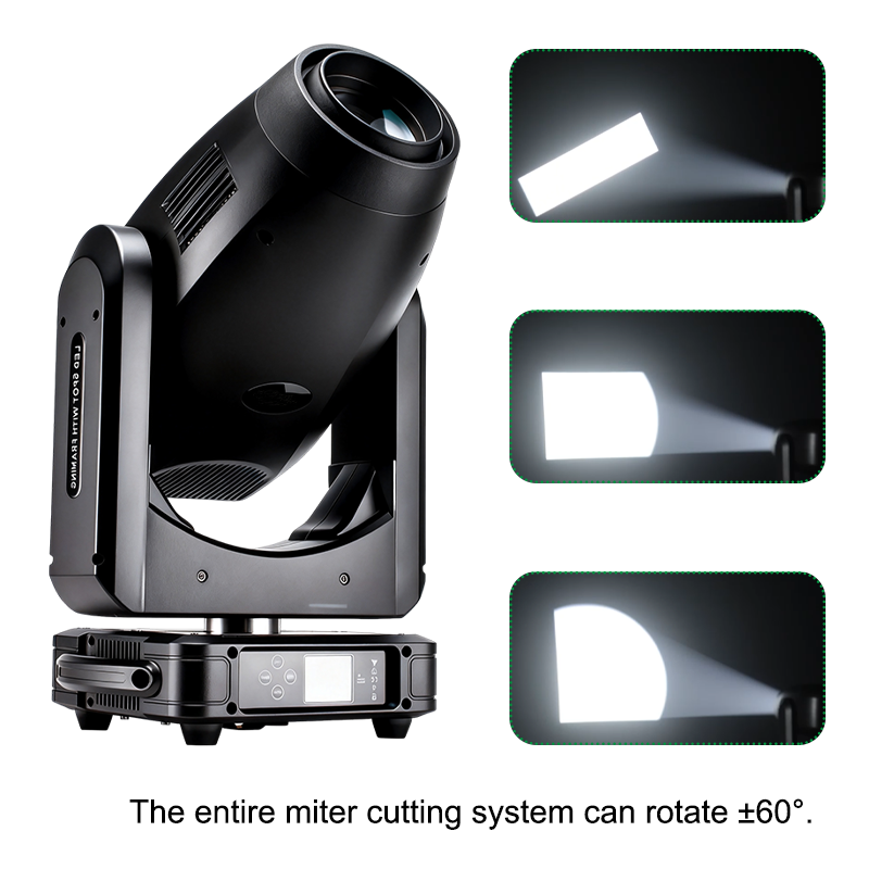 Igracelite 580W LED Moving Head Stage Light, CMY CTO Profile, 8-Blade Framing, 2.8-48° Zoom, DMX512, RDM, sACN, Art-Net