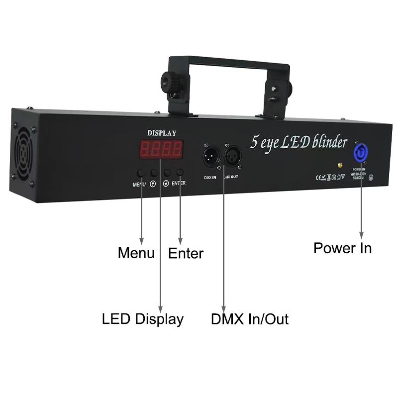 Igracelite 80W LED Wall Washer Light, 5×10W RGBW 4-in-1 LEDs, Individual LED Control, DMX512 & Sound Active
