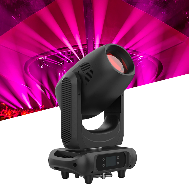 Igracelite 500W Moving Head, CMY Color Mixing, 2-45° Linear Zoom, 5-Facet + Linear Prism, 7 Rotating Gobos for Stage, Theater & Live Events