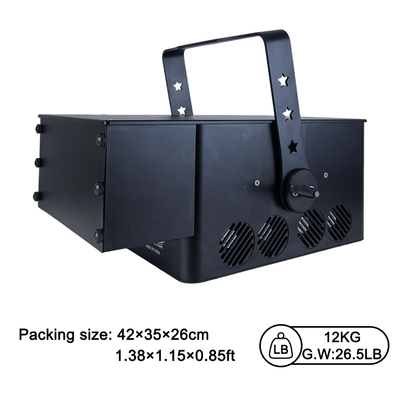 Igracelite 15W RGB Laser Light Projector, IP65 Waterproof, 30Kpps Galvo, DMX & ILDA Control for Outdoor Stage & Events