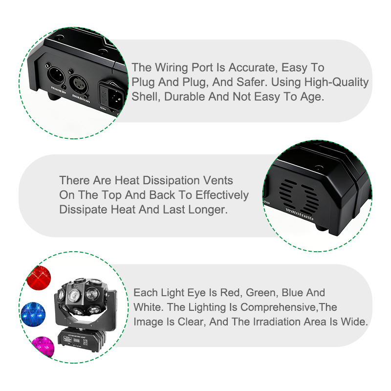 Igracelite 18X12W RGBW 4in1 Beam LED Stepless Rotating Moving Head Beam Light