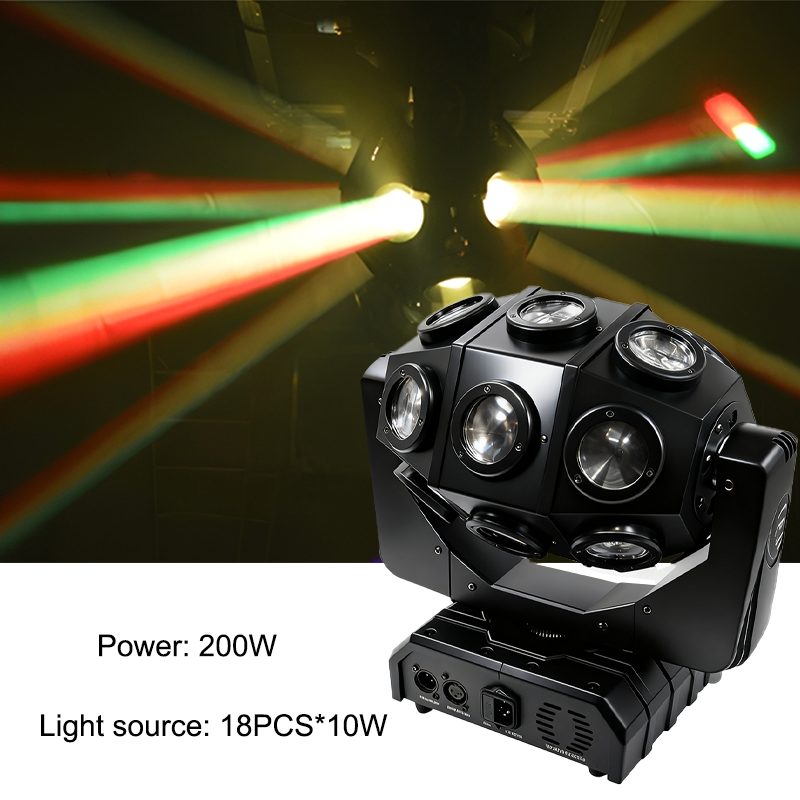 Igracelite 18X12W RGBW 4in1 Beam LED Stepless Rotating Moving Head Beam Light
