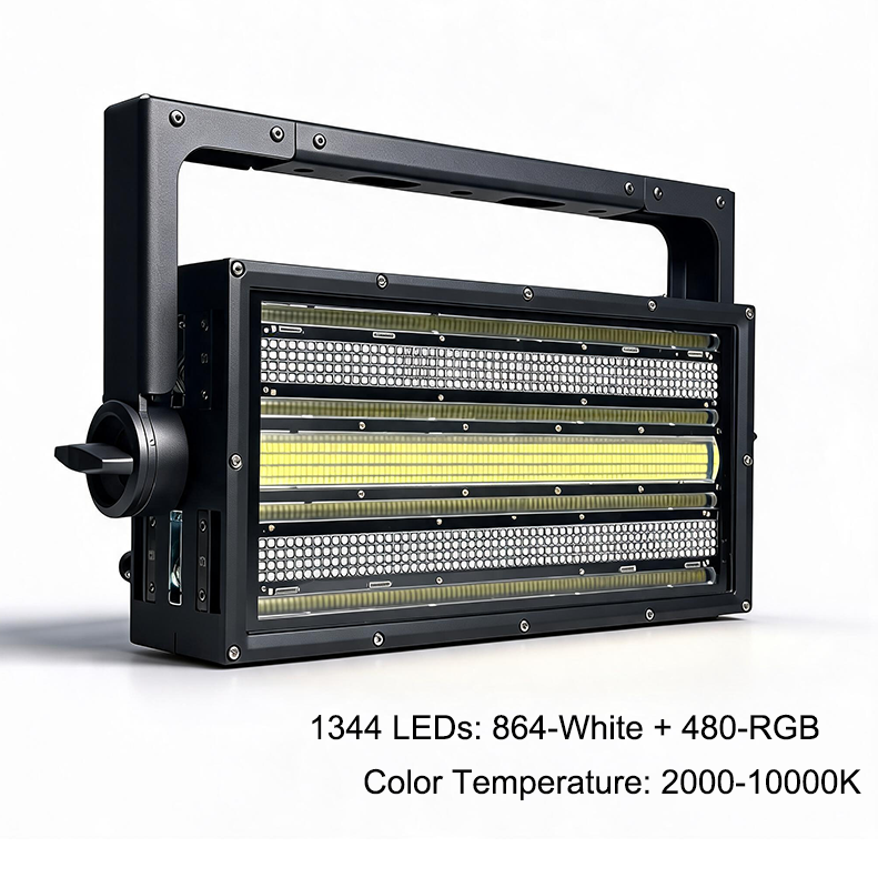 Igracelite IP65 Waterproof 550W RGB LED Strobe Light with DMX512 Control, Color Mixing and Oscillating Effects for Professional DJ, Stage, Party, Club Lighting