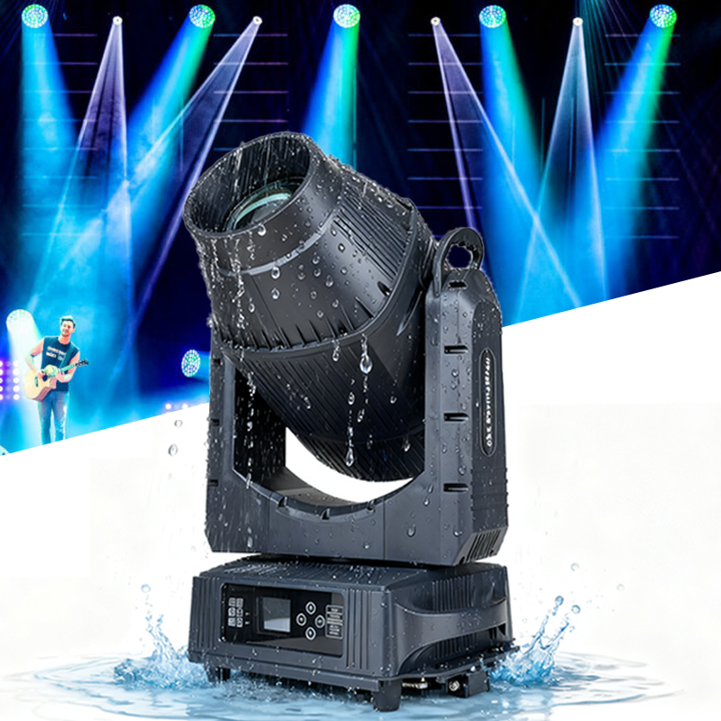 Igracelite 550W LED Moving Head BSW CMY, IP66 Outdoor, 2°-35° Motorized Zoom, 6-Facet Prism for Stage & Events