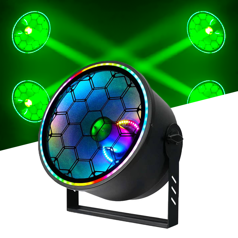 Igracelite 300W RGBW LED Beam Light, 80W Center LED, RGB Auxiliary Ring & Magic-Color Ring, DMX512, Sound Active for Stage & Events