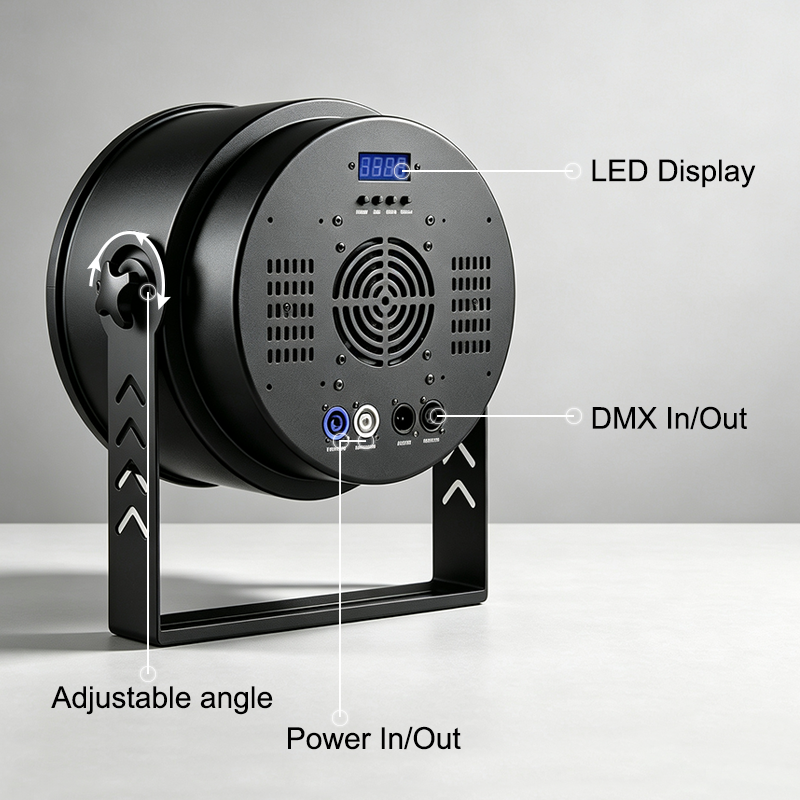 Igracelite 300W RGBW LED Beam Light, 80W Center LED, RGB Auxiliary Ring & Magic-Color Ring, DMX512, Sound Active for Stage & Events