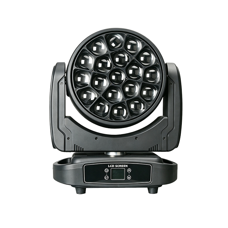 Igracelite 800W Zoom LED Moving Head, 19 RGBW + 52 RGB LEDs, Wash, Gobo & Rotation, DMX512/RDM for Stage & Events