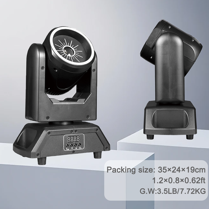 Igracelite 3W Laser Moving Head, RGB Full-Color Laser & 18×5050 RGB LEDs, X Infinite Rotation, DMX512 for Stage & Events