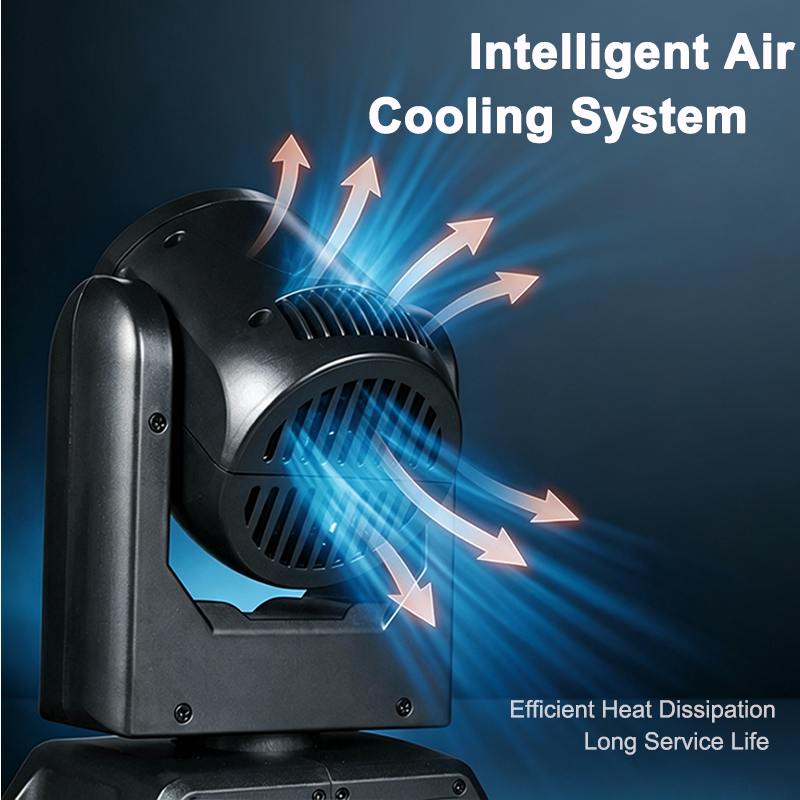 Igracelite 3W Laser Moving Head, RGB Full-Color Laser & 18×5050 RGB LEDs, X Infinite Rotation, DMX512 for Stage & Events