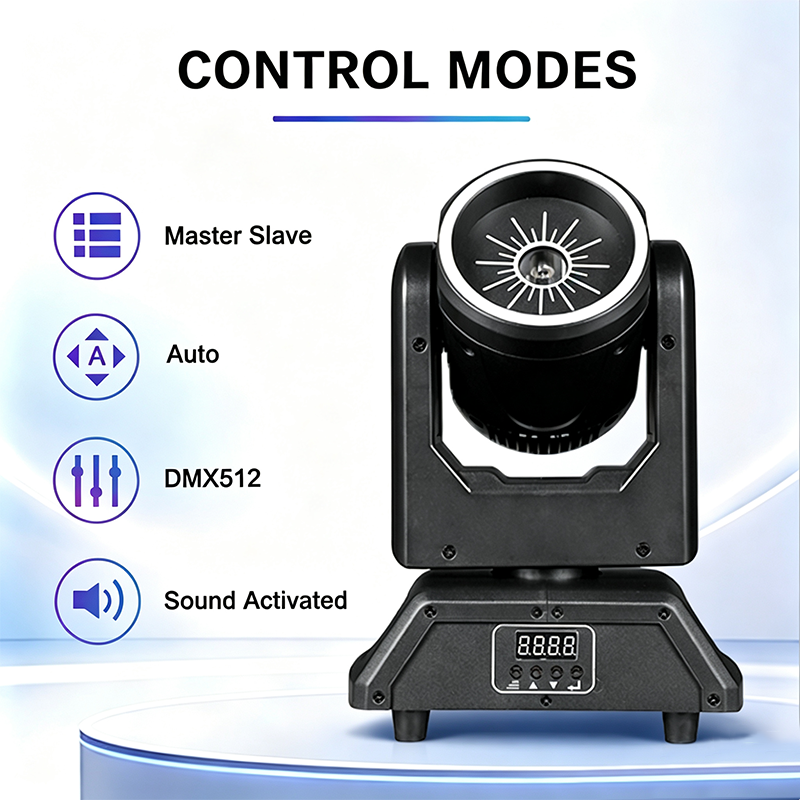 Igracelite 3W Laser Moving Head, RGB Full-Color Laser & 18×5050 RGB LEDs, X Infinite Rotation, DMX512 for Stage & Events