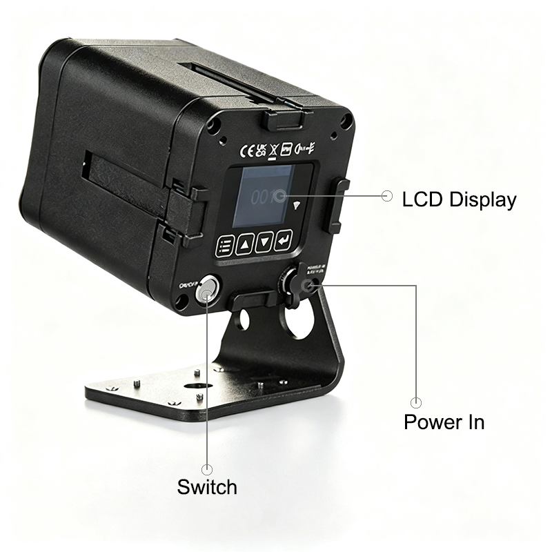 Igracelite 20W IP65 Battery-Powered LED Uplight with RGBWAUV 6-in-1 LED and DMX512 Control