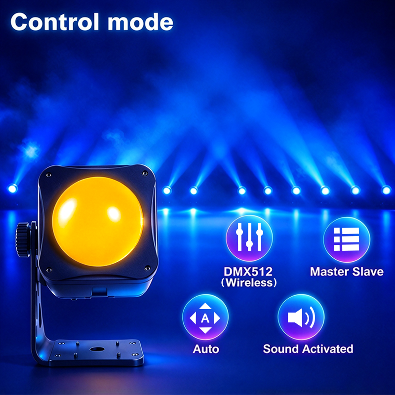 Igracelite 20W IP65 Battery-Powered LED Uplight with RGBWAUV 6-in-1 LED and DMX512 Control