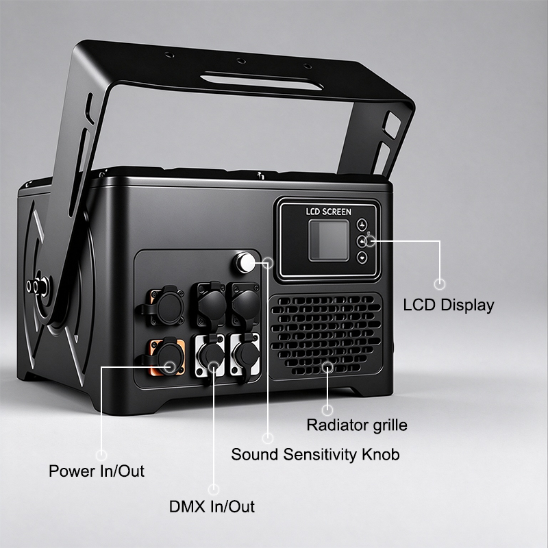 Igracelite 10W/15W/20W IP66 Waterproof Laser Light with RGB Beam and Animation Effects for Outdoor Stages