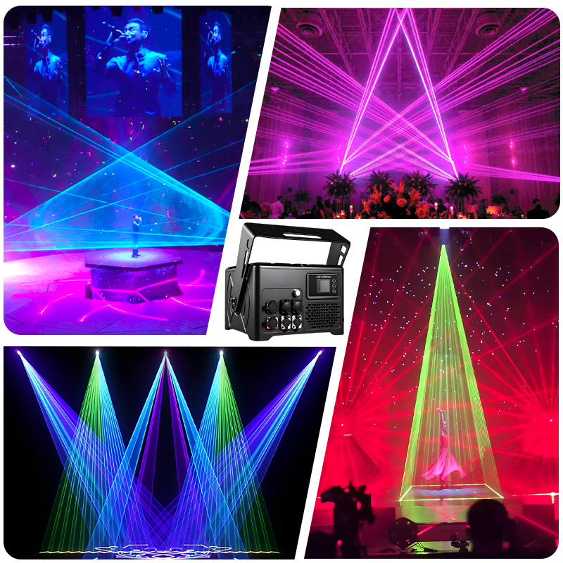 Igracelite 10W/15W/20W IP66 Waterproof Laser Light with RGB Beam and Animation Effects for Outdoor Stages