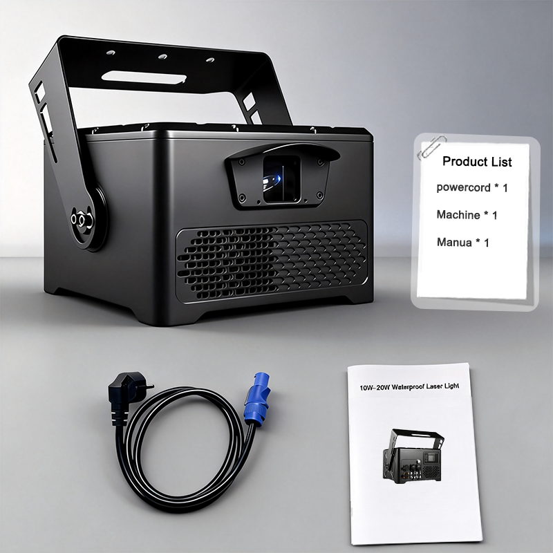 Igracelite 10W/15W/20W IP66 Waterproof Laser Light with RGB Beam and Animation Effects for Outdoor Stages