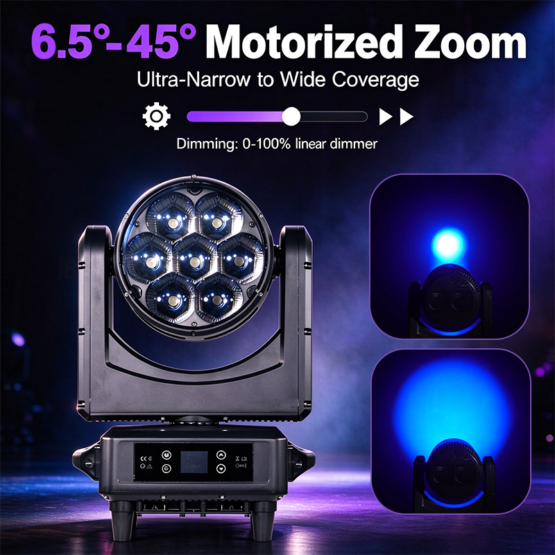 Igracelite 7x60W IP65 LED Moving Head with Beam and Wash Effects for Outdoor Stages