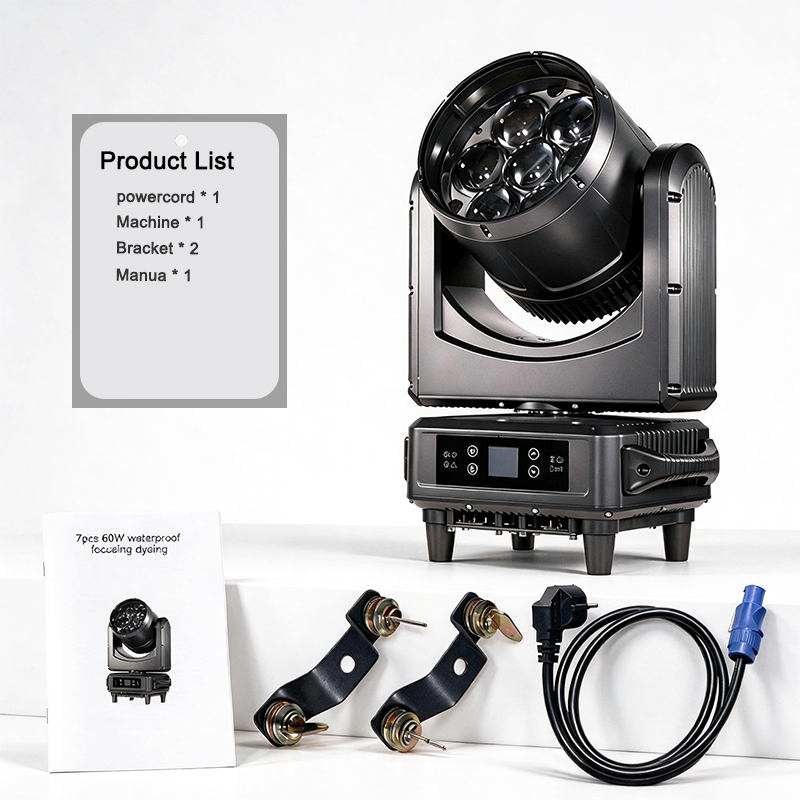 Igracelite 7x60W IP65 LED Moving Head with Beam and Wash Effects for Outdoor Stages