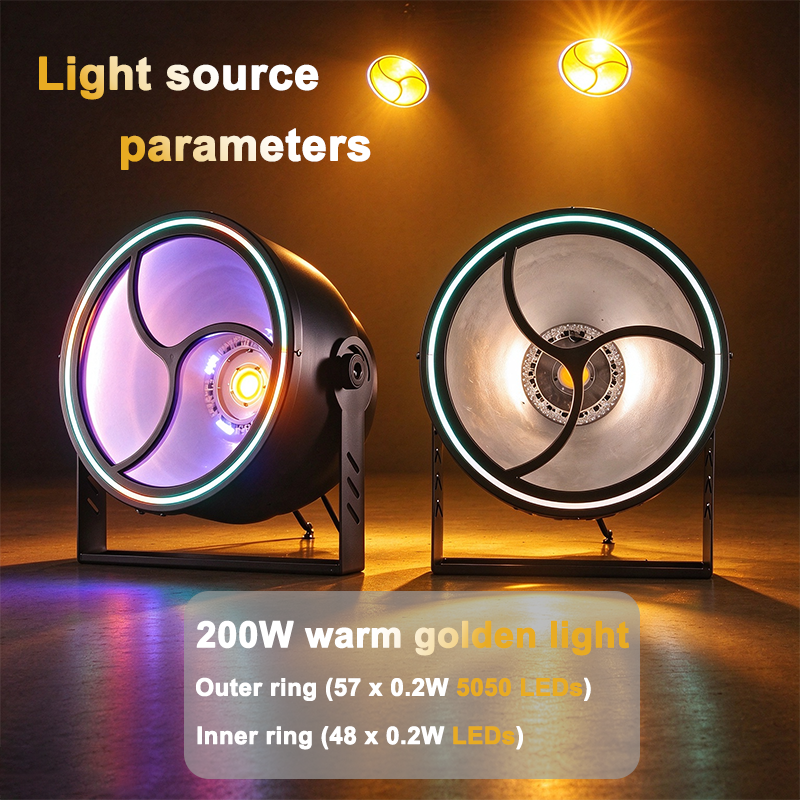 Igracelite 250W Stage Blinder Light with Golden Warm White Source for Indoor Concerts