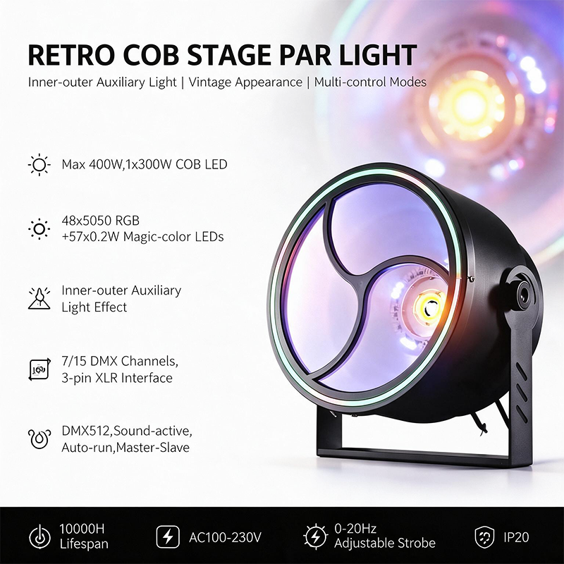 Igracelite 250W Stage Blinder Light with Golden Warm White Source for Indoor Concerts