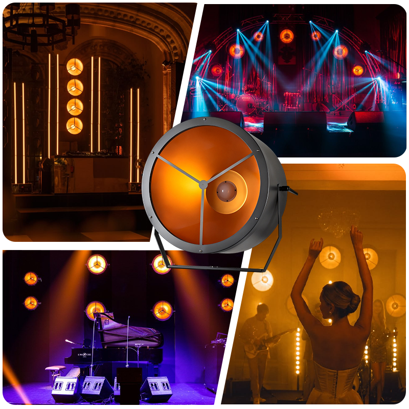 Igracelite 260W Retro Light with Full-Color LED Lighting for Indoor Stages