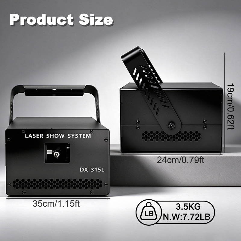 Igracelite 3W Animation Laser Light with Full-Color RGB Beam Effects for Indoor Stages
