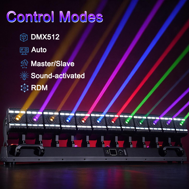 Igracelite 210W 12 Head Moving Head Laser with 12 RGB Lasers and LED Wash for Indoor Stages