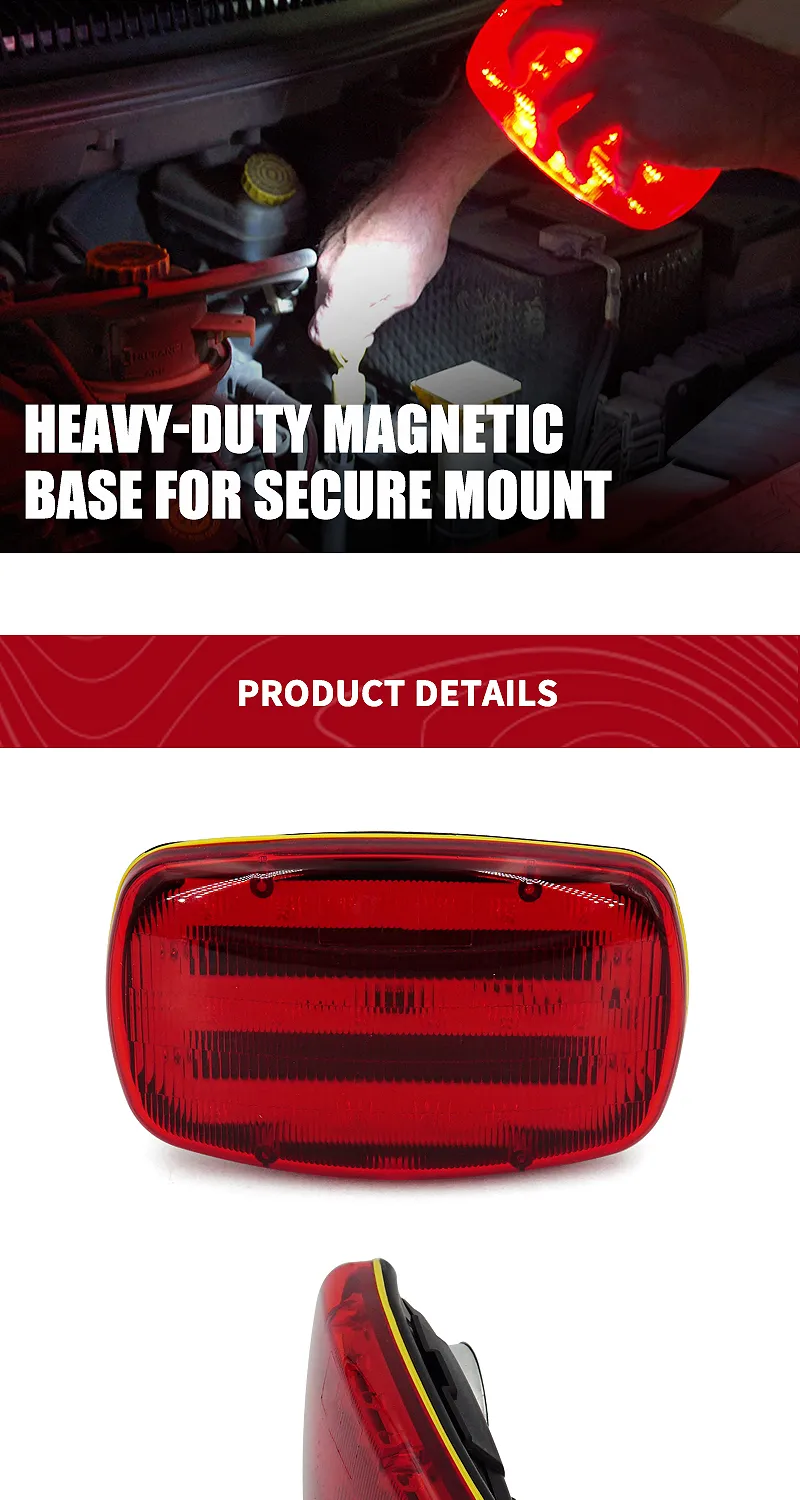 Red Sticker On Emergency Light Car Red Warning Light LED Magnetic Emergency Light Safety Flare,Auto ...