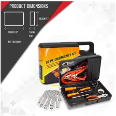 30 pieces Vehicle Tools Car Emergency repair and rescue Kit With Jumper Cables