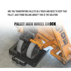 Pallet Jack Wheel Chock Pallet Truck Stop Rubber Heavy Duty Stopper with Base
