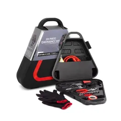 Custom Universal 28 pieces Tool Set Auto Car Emergency repair and rescue Kit With Jumper Cables