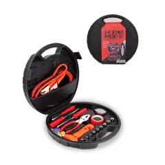 Custom Universal 30 pieces Tool Set Auto Car Emergency repair and rescue Kit With Jumper Cables