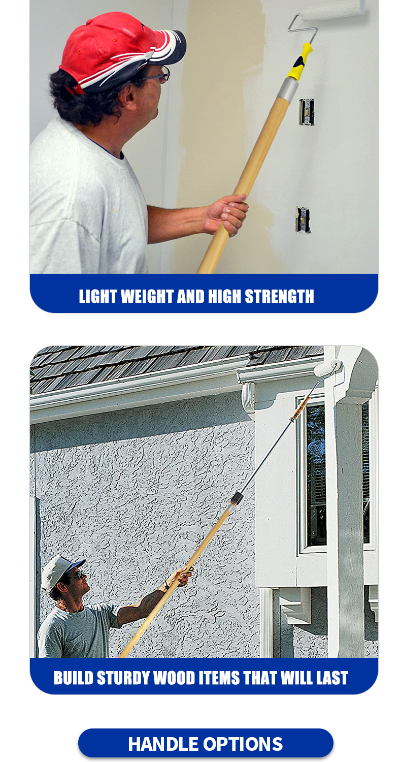 Pine Wood Rod Cleaning Broom Stick for paint broom,Auto Clean & Care