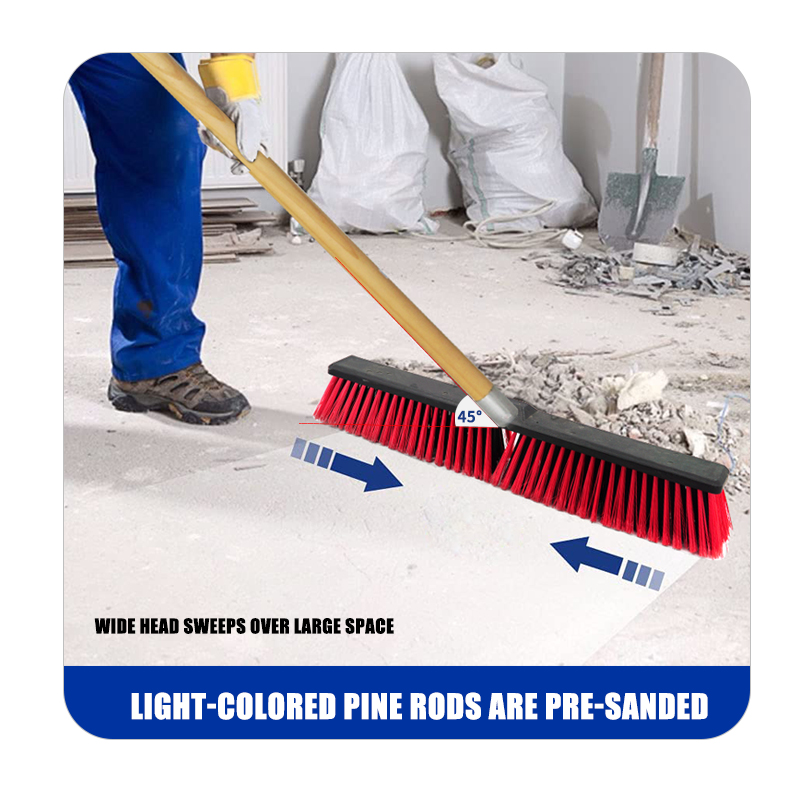Pine Wood Rod Cleaning Broom Stick for paint broom,Auto Clean & Care
