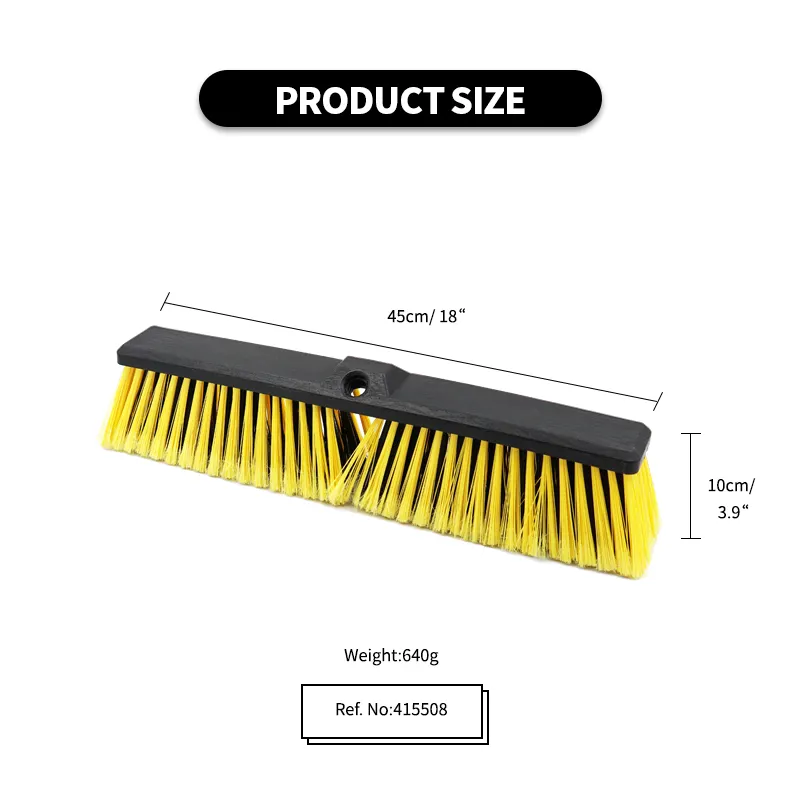 Push Broom Brush and Broom Set Heavy-Duty Outdoor Commercial for Cleaning Bathroom Kitchen Patio Garage Deck Concrete Wood Stone