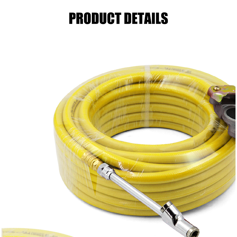 Air PVC 50' Tire Inflator Hose Kits with Gladhand Air Chuck Hose,Auto
