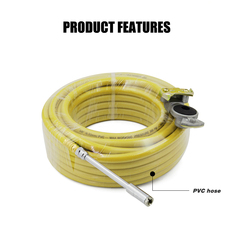 Air PVC 50' Tire Inflator Hose Kits with Gladhand Air Chuck Hose,Auto
