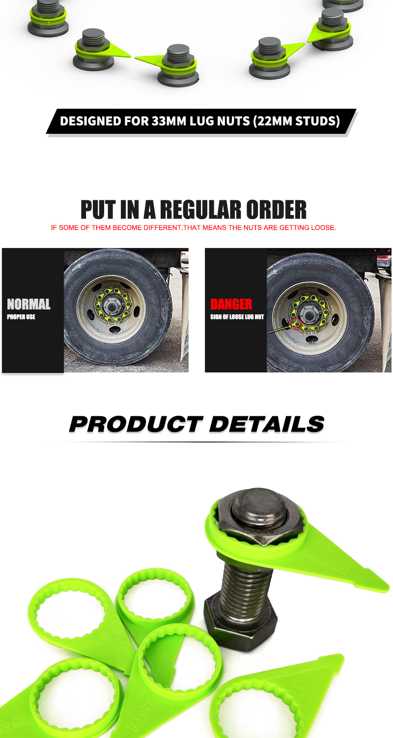 Loose Lug Nut Indicator Wheel Nut Check Indicators for Commercial