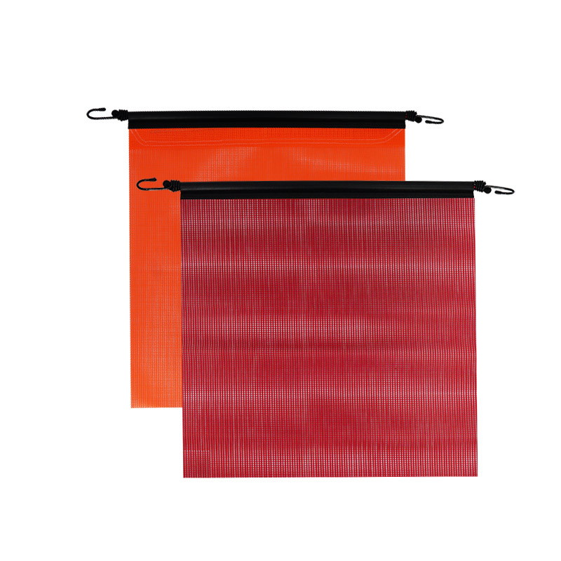 FMCSA 393.87 approved 18 x 18 Inch/24 x 24 Inch PVC Mesh Safety Flag With Bungee Cord