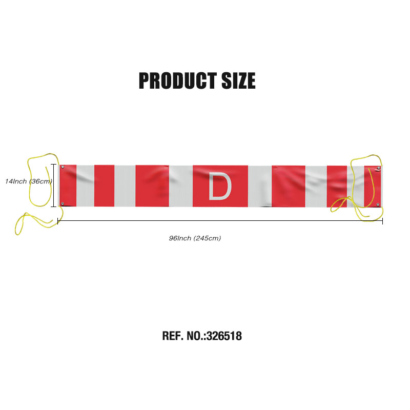 FMCSA 393.87 approved Silk screen print UV print Reflective Canadian "D" Sign Grommet Banners