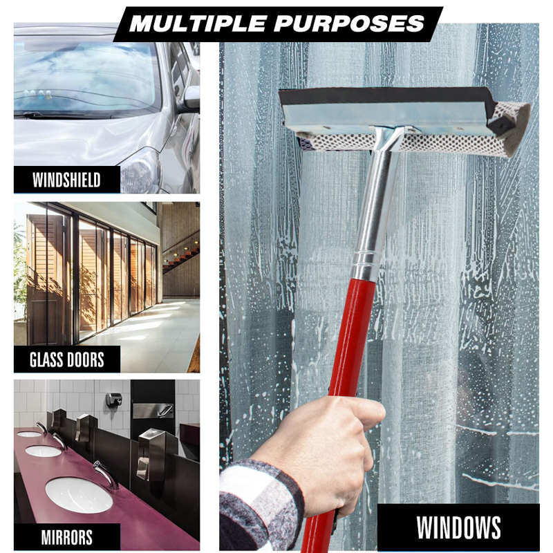 Window Squeegee for Window Cleaning Window Cleaner Tool for Car Windshield Shower Door Boat 2-in-1 Mini Squeegee