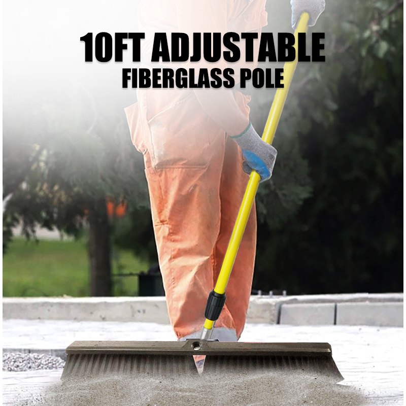 Cleaning Tools Accessory 10FT Adjustable Fiberglass Stick Plastic Floor Sweeping Broom Extension Pole