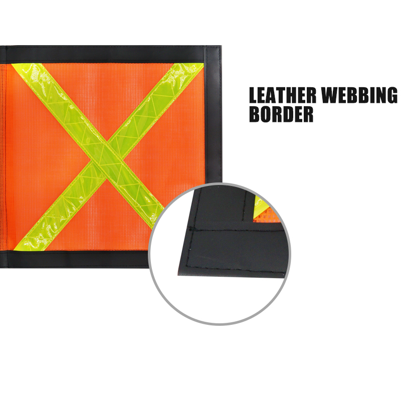 FMCSA 393.87 approved 18 x 18 Inch PVC Mesh Safety Flag With Reflective X